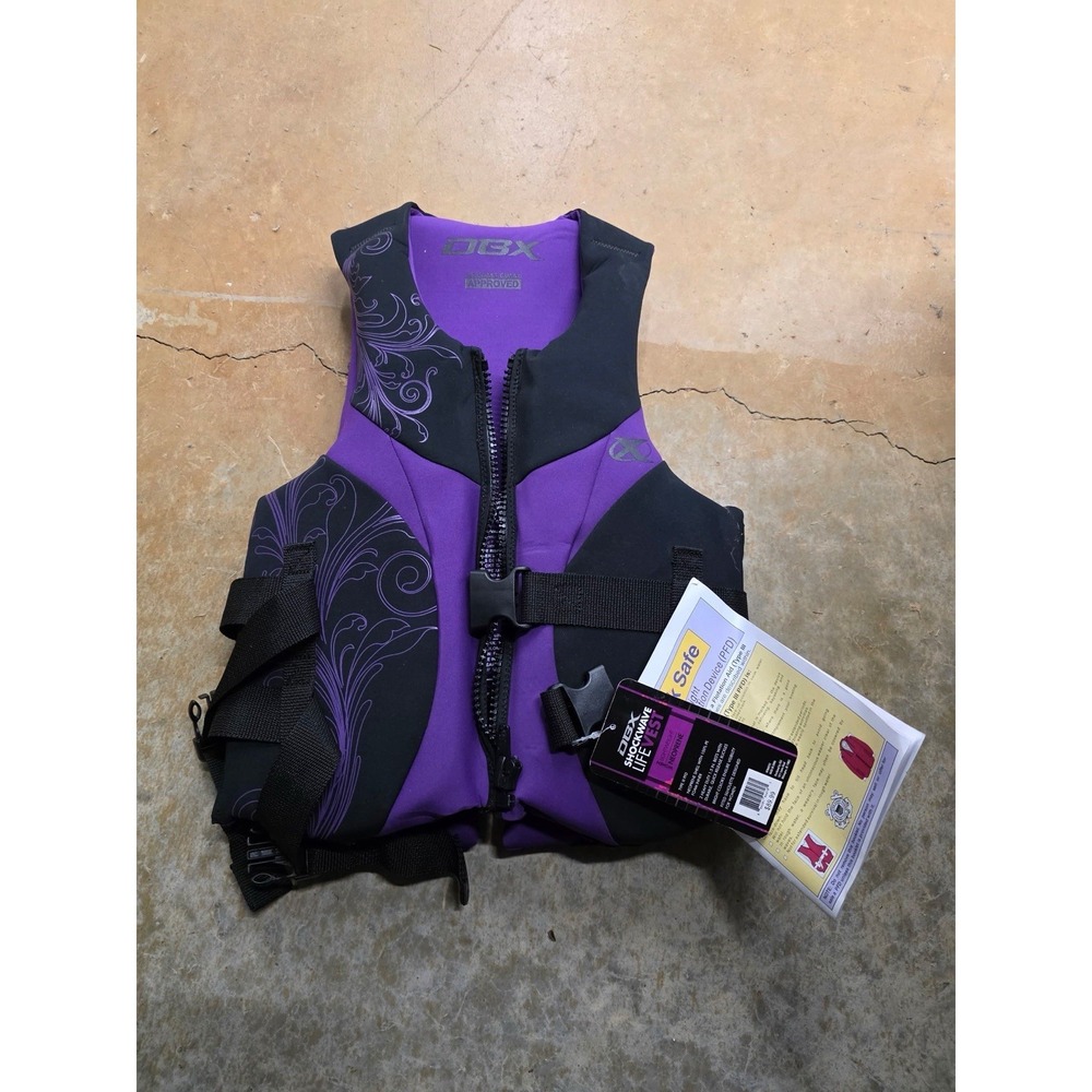 DBX Shockwave Life Vest Size X-small/Small Purple NEW with Tags Never Used